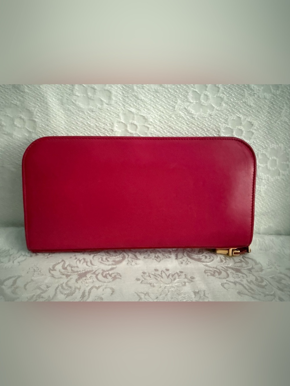 Saint Laurent Pink Leather Zip Wallet with Gold Hardware - Picture 15 of 17